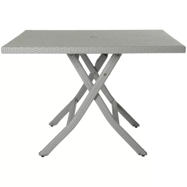 SAFAVIEH Outdoor Collection Samana Square Folding Table | Grey | 2