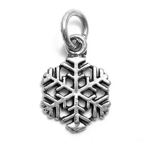 Guaranteed 925 Sterling Silver Cute Christmas Snowflake Winter Wonderland Charm