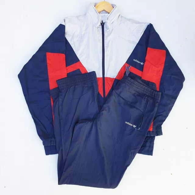 Adidas vintage retro 90s mens track suit track jacket with track pants size L