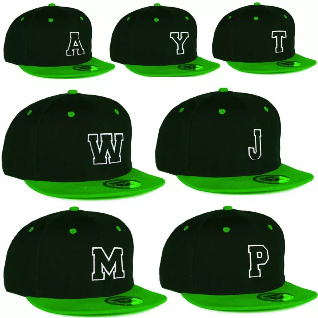 Youth Kids Adult Size Snapback Flat Green Peak Hat Casual Baseball Boy Men Cap