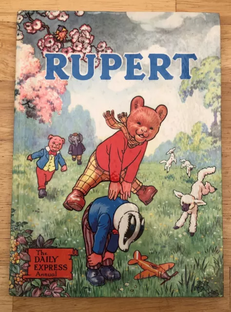 Rupert Bear Annual 1958 Inscribed Not Price Clipped Painting neatly started Fine