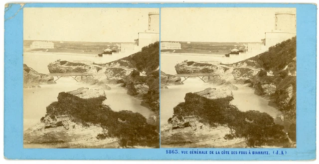 Stereo, France, Pyrenees, Biarritz, La Côte des Fous, Imperial Villa Eugenie, c