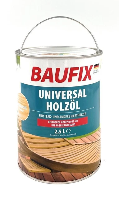Olio legno Baufix universale Douglasie per mobili in teak 2,5 L (€6,80/L)