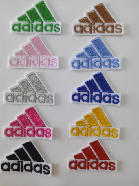 A veces a veces coger un resfriado Juicio PARCHE BORDADO TERMOADHESIVO estilo Adidas 4,5/3,5 cm adorno ropa  personalizada EUR 2,99 - PicClick FR