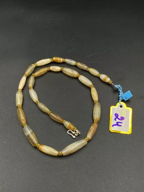OLD Beads Antique Trade Jewelry Agate Necklace Ancient Antiquities Burmese 7