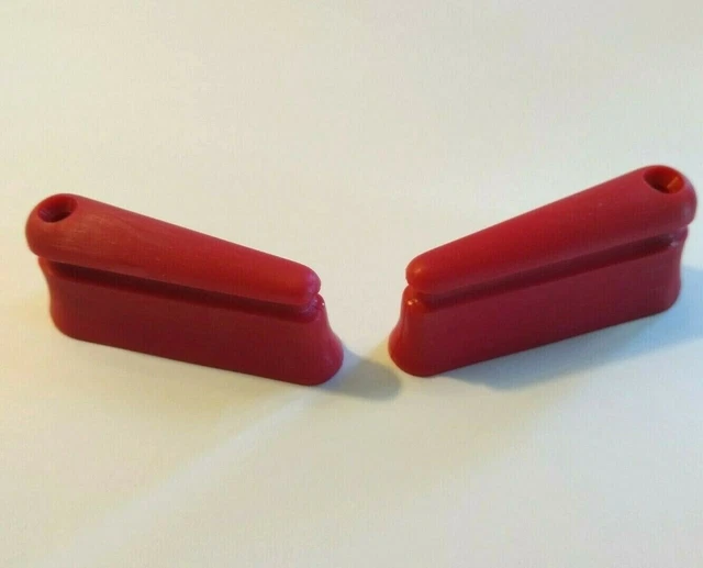 Red Pinball Flipper Bats (2) Small Top Mount Hole For 1940s-60's Game Machines