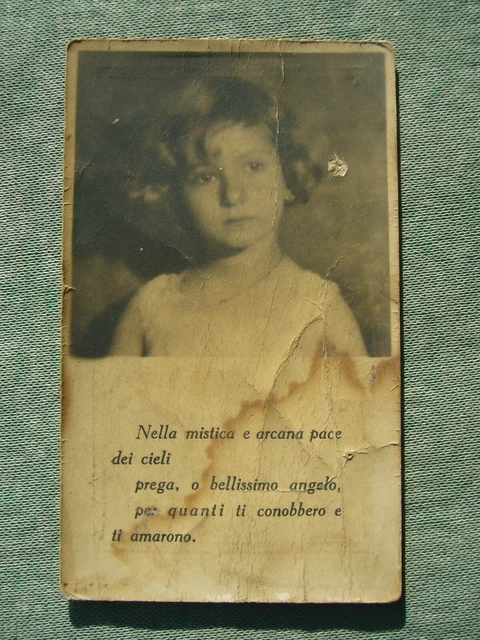 Santino Luttino Originale Di Una Bambina Venuta A Mancare A 5 Anni Nel 1931