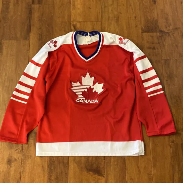 Vintage Team Canada CCM Maska Hockey Jersey Medium 80's Olympic Maple  Leaf