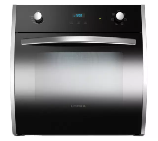 Lofra Flexo Ffv66Ge Forno Gas Ventilato 60X60 Vetro Nero 6Programmi Easy Clean