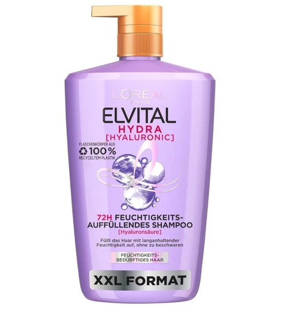 L'OREAL PARIS ELVIVE Hydra Shampoo idratazione acido ialuronico capelli
