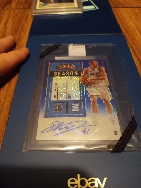 2020 Contenders #VS-DNW Dirk Nowitzki -Season Ticket Auto BLUE SHIMMER! 18/20!!