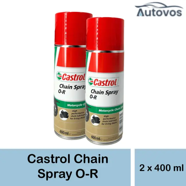 CASTROL Chain Spray O-R Kettenspray Kettenfett Fettspray Motorrad 2x 400ml