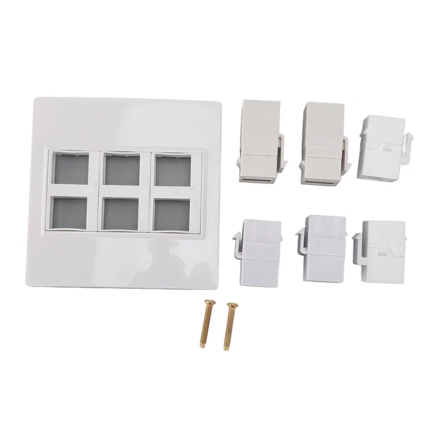 Interface Connection Plate 6 PORT MULTIMEDIA Wall Plate 5Gbps 4K 60HZ HD Multimedia Interface Cat6 ...