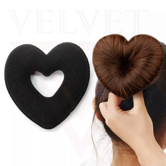 Heart Shaped Hair Bun Makers Magic Sponge Donut Hair Accessories Styling Tools