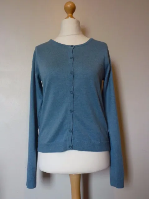 H&M Girls Fine-knit Cotton Cardigan Size 14+ Years BNWT RRP £11.98 Light Blue