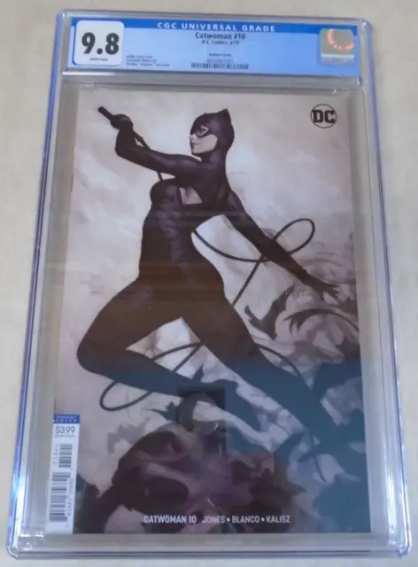 Catwoman Issue #10 Comic. CGC Graded 9.8. Stanley "Artgerm" Lau Cover. DC 2019