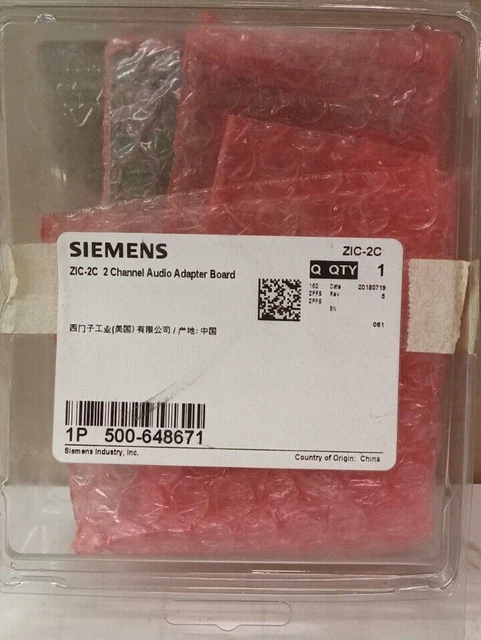 New Siemens 500-648671 Zic-2C 2-Channel Audio Adapter Board