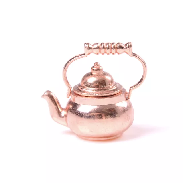 1/12 Dollhouse Miniature Copper Tea Kettle/Tea Pot Classic Toys For Kid dol&FE