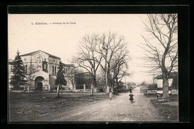 CPA Clairac, Avenue de la Gare