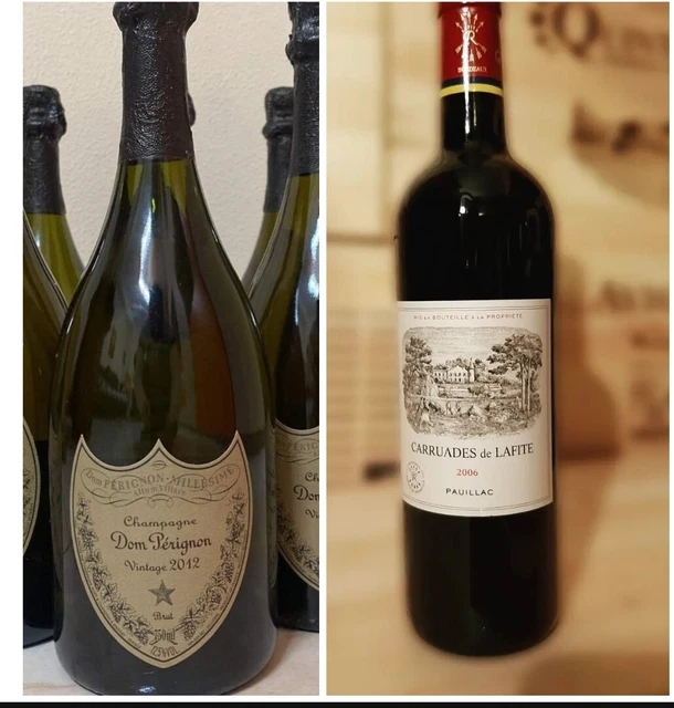 Coppia: Dom Pérignon 2012 + Carruades de lafite 2006
