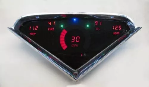 1955-1959 Chevy Truck Digital Dash Panel Red LED Gauges Lifetime Warranty