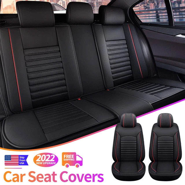 For Jeep 5-seat Car Seat Cover Full Set Waterproof Leather Cushion for Truck SUV