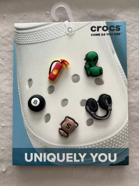 Crocs Jibbitz™ Teen Bro Shoe Charms 5 Pack - Multicolor: Alien, Headphones, Etc.