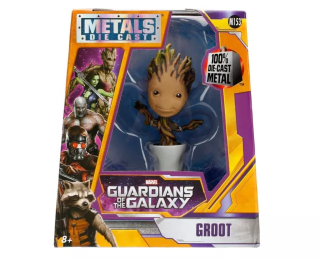 En Stock - Les Gardiens De La Galaxie Metals Figurine Diecast Potted Groot 10 Cm