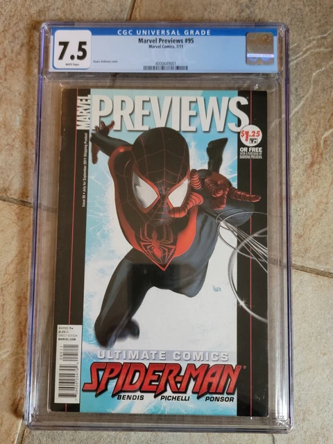 Marvel Previews #95 ⭐ CGC 7.5 ⭐ 1st Miles Morales Cover! Preview Comic 2011