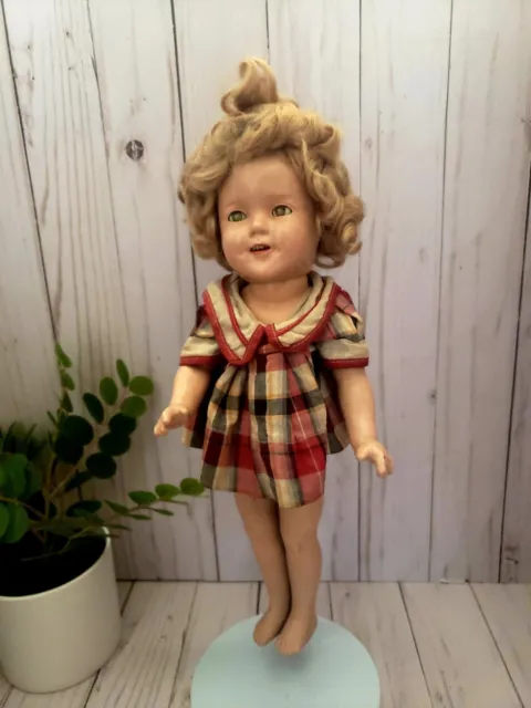 Original Vintage 1930s SHIRLEY TEMPLE 13" DOLL by IDEAL