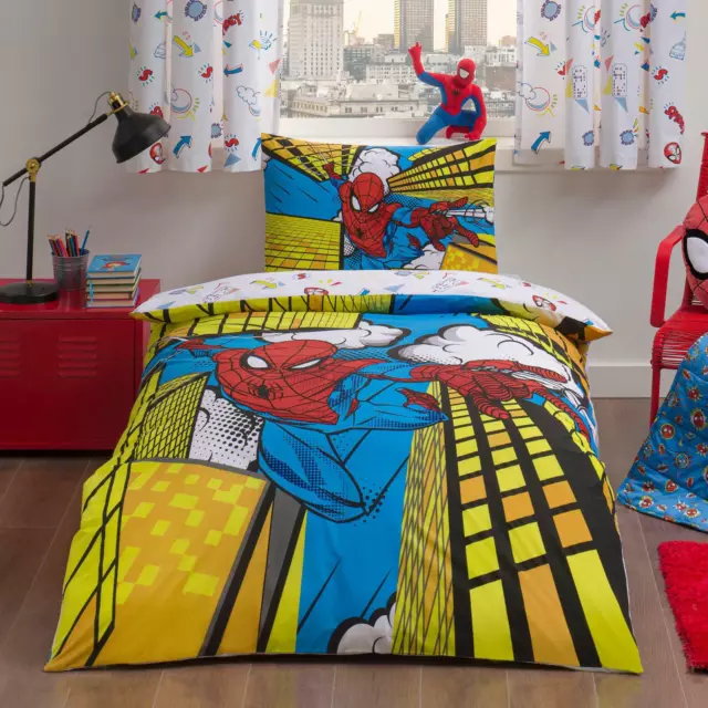 Spiderman Coton Simple Set Housse de Couette Garçons Filles Double Face Musclée