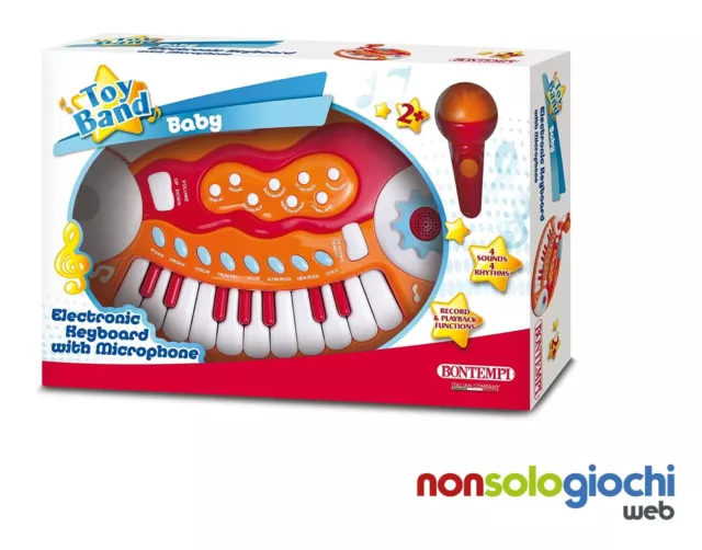 Clavier 18 Touches Avec Microphone Jeu Bébé BK 1825 Bontempi -nuovo-italia