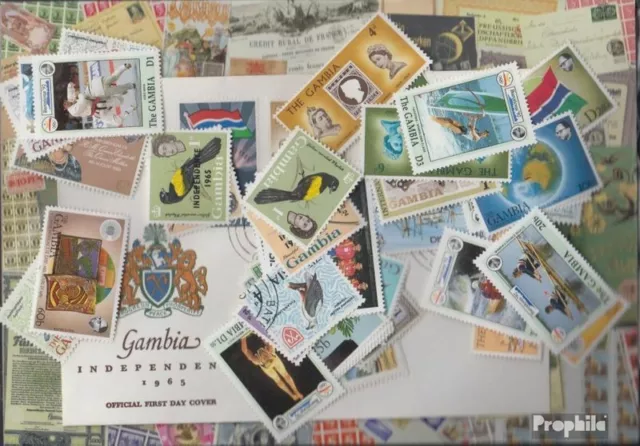 Briefmarken Gambia 300 verschiedene Marken