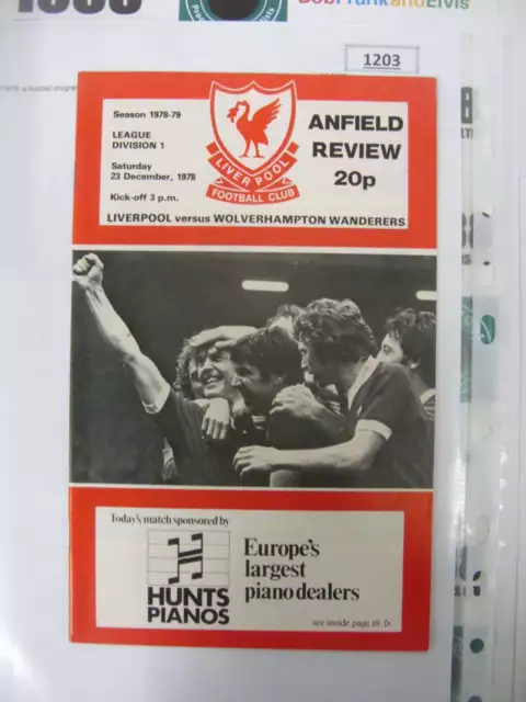 LIVERPOOL, 1978/1979, a football programme from the fixture versus Wolverhampton