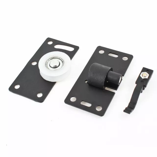 Rectangle Fer Noir 30 mm Diamètre de roulette de porte coulissante pour armoire