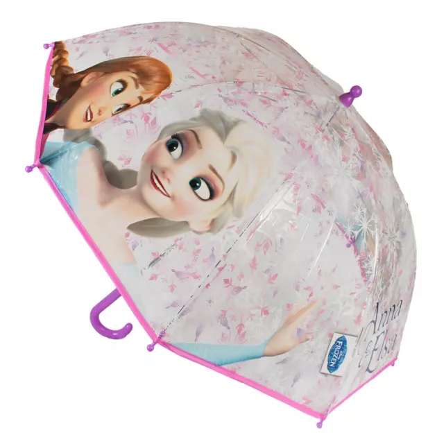 Disney Frozen II Ombrello Trasparente Bambini Ombrellino a Copula Parapioggia