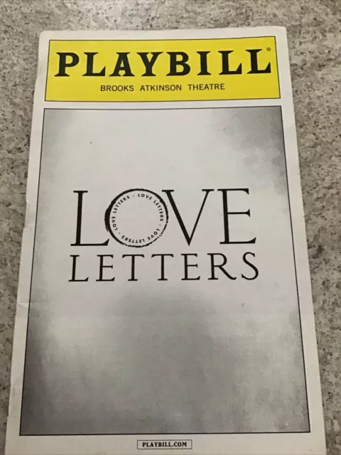 Love Letters Playbill Brooks Aktins Theatre Alan Alda Candice Bergen