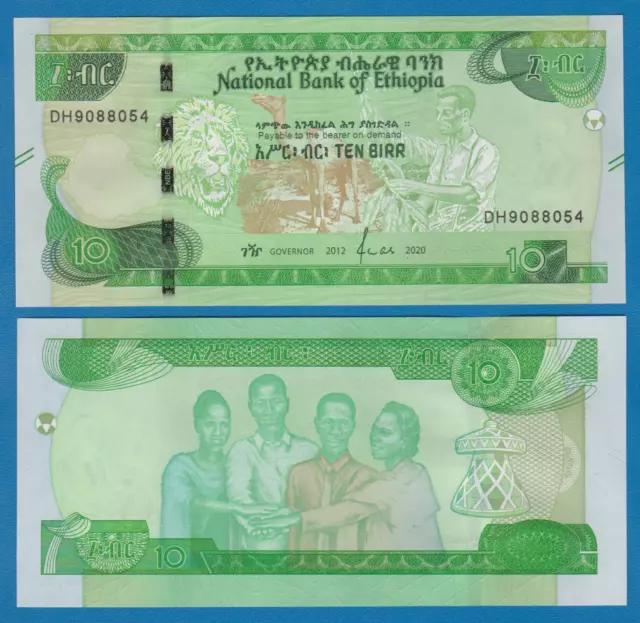 Ethiopia 10 birr P 53a 2020 UNC  NEW 2012 - 2020 ( P 53 a )