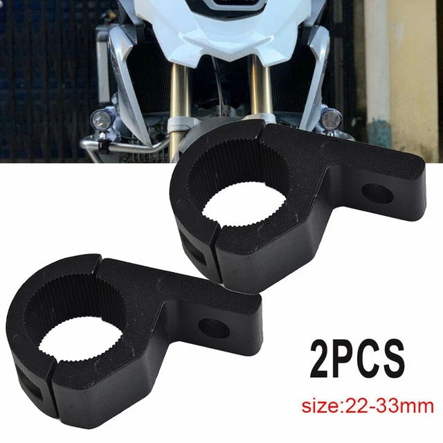 Motorcycle CNC Headlight Spot Light Bracket Mount Fog-Tube Fork Clamp Holder