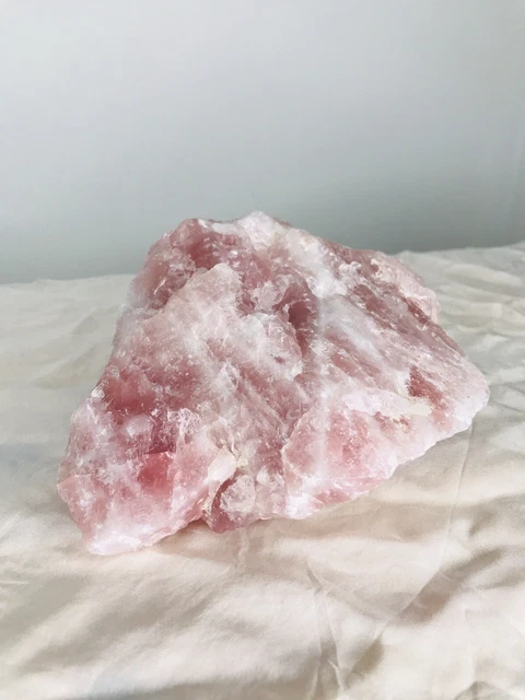 Rosenquarz 960g 🌸Rohstein Computerstein Edelstein Brocken Heilstein Wasserstein