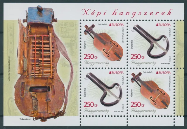 Hungary Stamps 2014 MNH Europa Musical Instruments Music Gardon Doromb 4v M/S