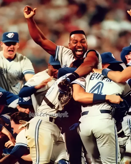 1992 Toronto Blue Jays World Series Champs Celebration Joe Carter  8 X 10 Photo
