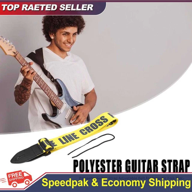 Guitar Strap Belt for Acoustic Electric Guitar Instrument Parts (Yellow)