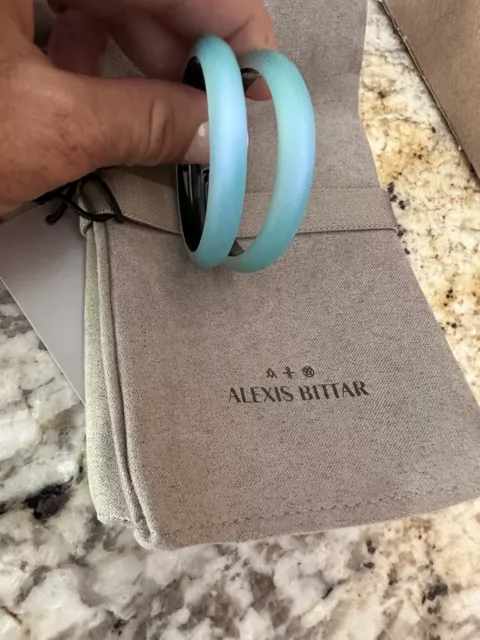 100% Authentic Alexis Bittar Opalescent Hoop Earrings