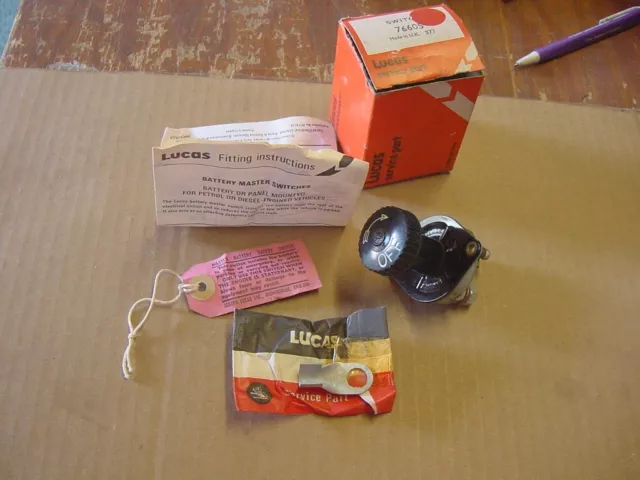 NOS Lucas Battery Kill Switch Austin Healey 100  100-6 3000 Aston Martin Ferrari