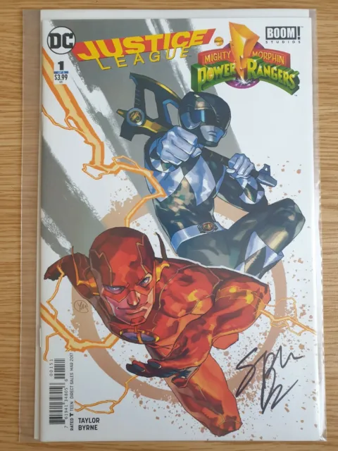 Justice League Vs Mighty Morphin Power Rangers #1 00151 Signed By Stephen Byrne