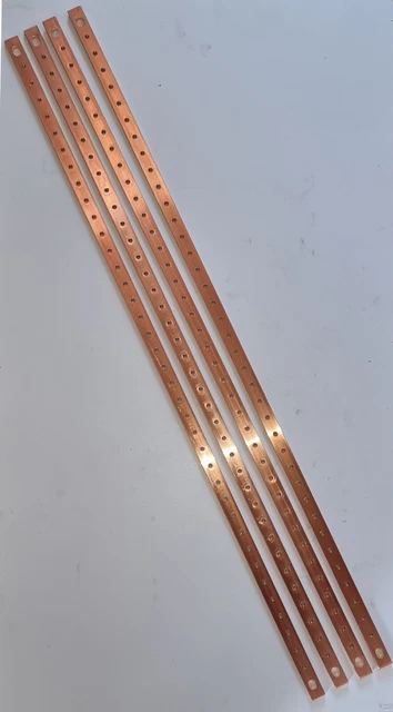 Threaded Busbar NVENT ERIFLEX 550220 THREADED COPPER BUSBAR 20mm x 5mm x 1m - 4x 1 ...