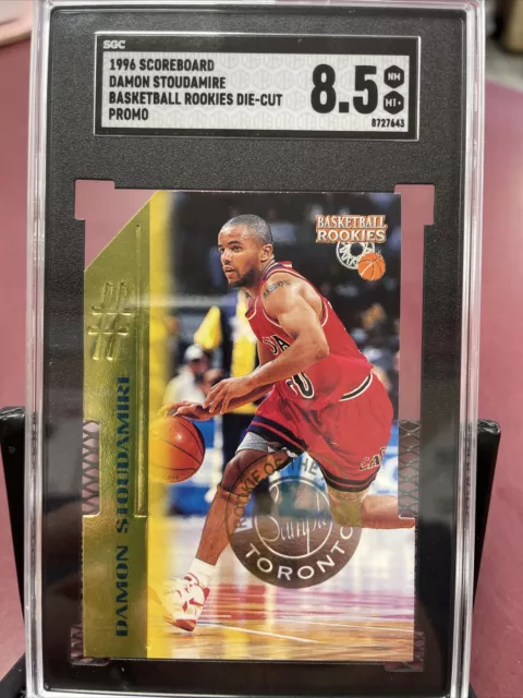 1996 Score Board Rookies Die Cut Damon Stoudamire PROMO Graded SGC 8.5.RAPTORS