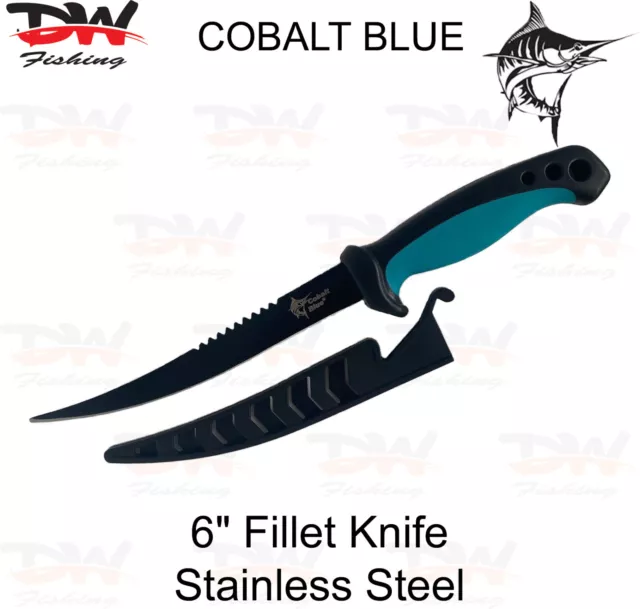 Cobalt Blue 6" Filleting Knife | Stainless Steel Fishing Knife | Filleting Knife