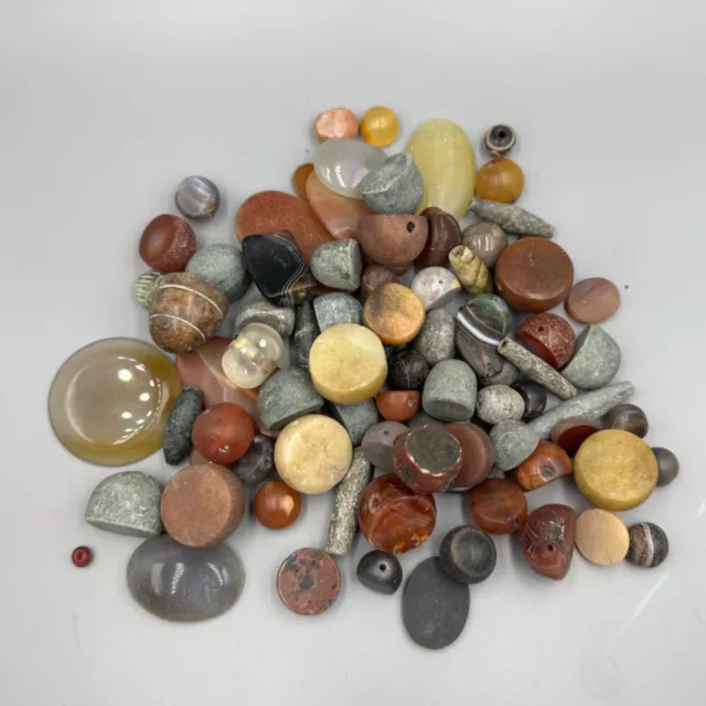 Rare Lot Ancient Roman Jade,Glass, Agate Seals And Beads
